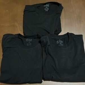 Large black fresh clean tees 3 pack